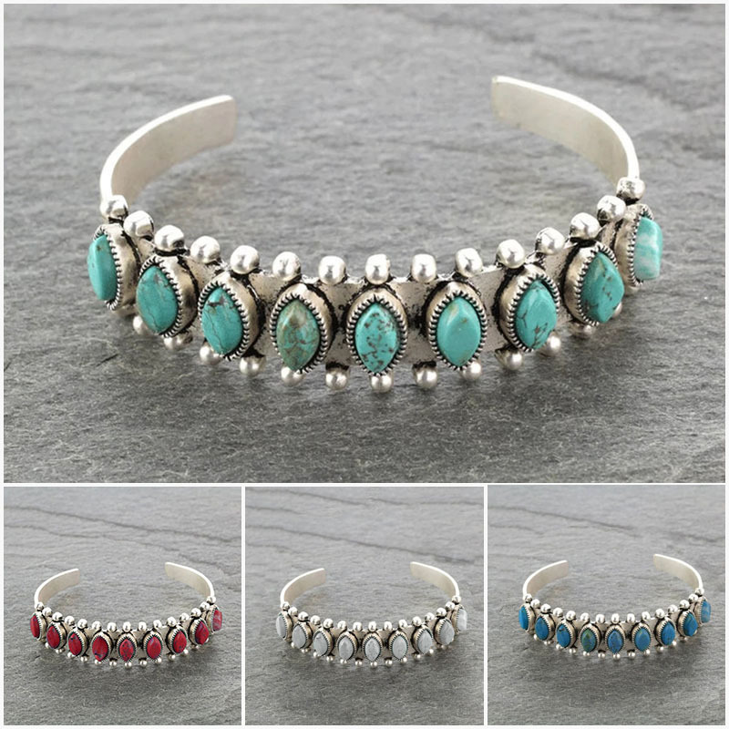 Men Accessories India - Vintage Tibet Turquoise Bracelet for Women