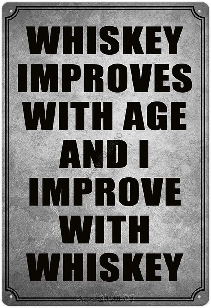 Men Accessories Look - Funny Bar Tin Signs Decor -