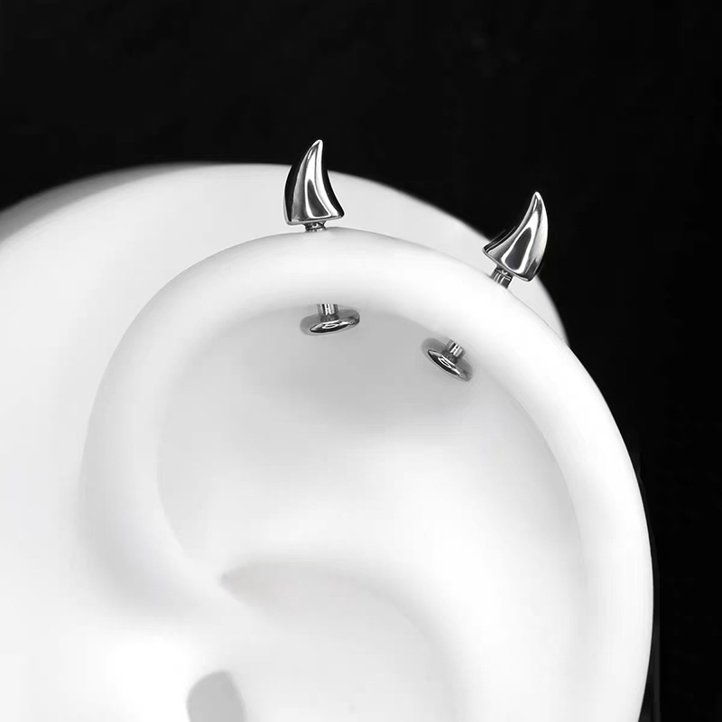 Hot Sale Cute Devil Horn Pierc - Men Accessories Sale ulasan dan harga