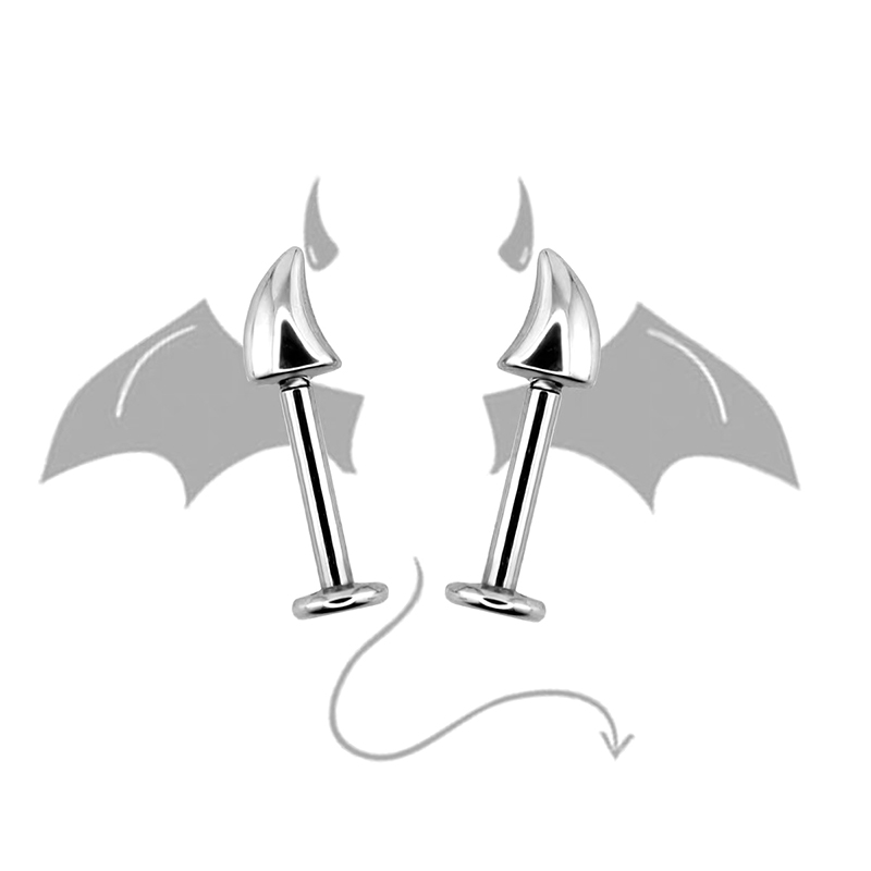Hot Sale Cute Devil Horn Pierc - Men Accessories Sale ulasan dan harga