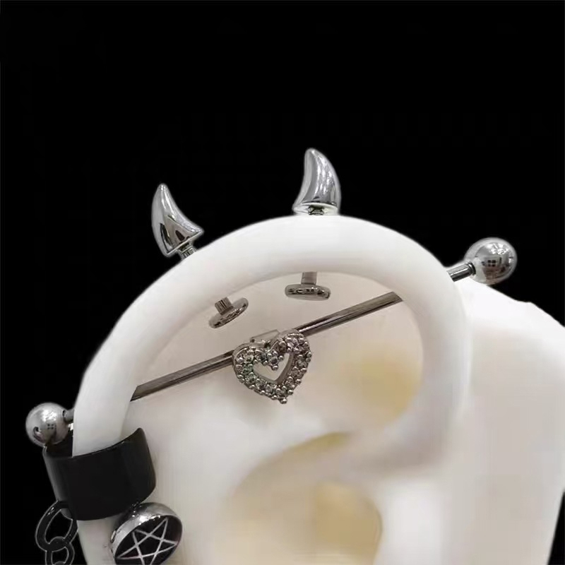Hot Sale Cute Devil Horn Pierc - Men Accessories Sale ulasan dan harga
