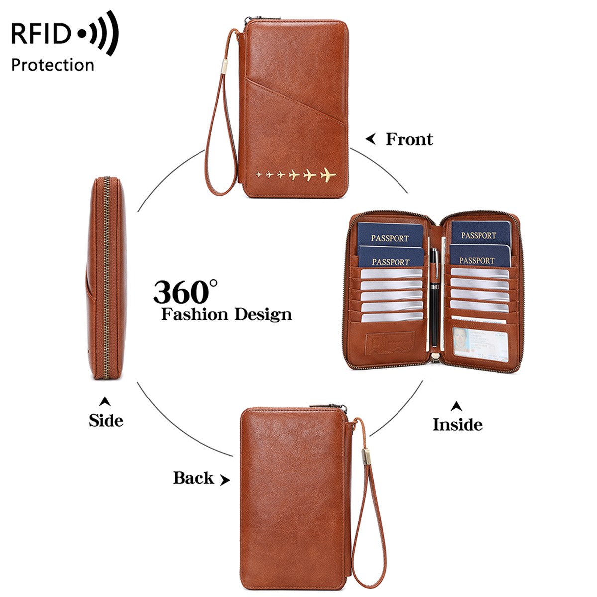Trendy Airplane Design RFID Bl - Passport Wallet Rfid ulasan dan harga
