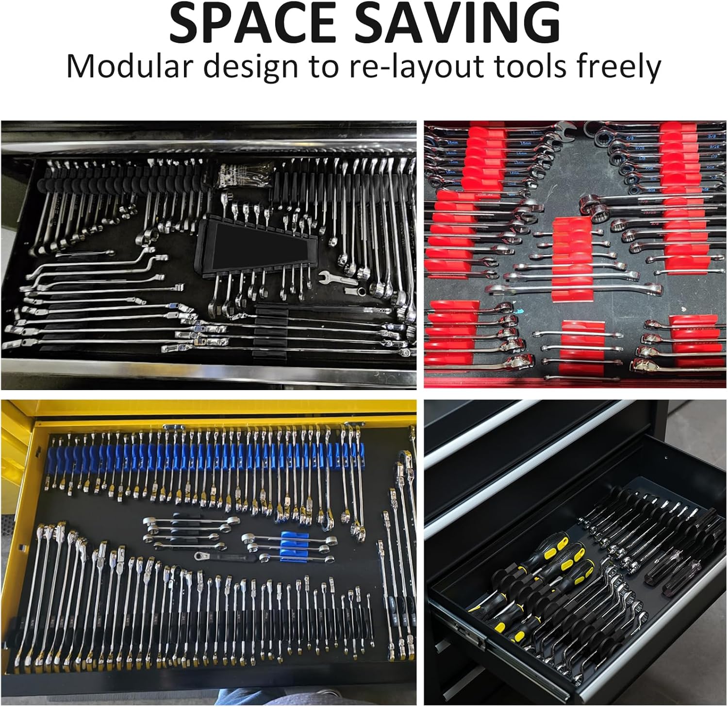 48Pcs Modular Wrench Organizer - Men Accessories Drawer ulasan dan harga