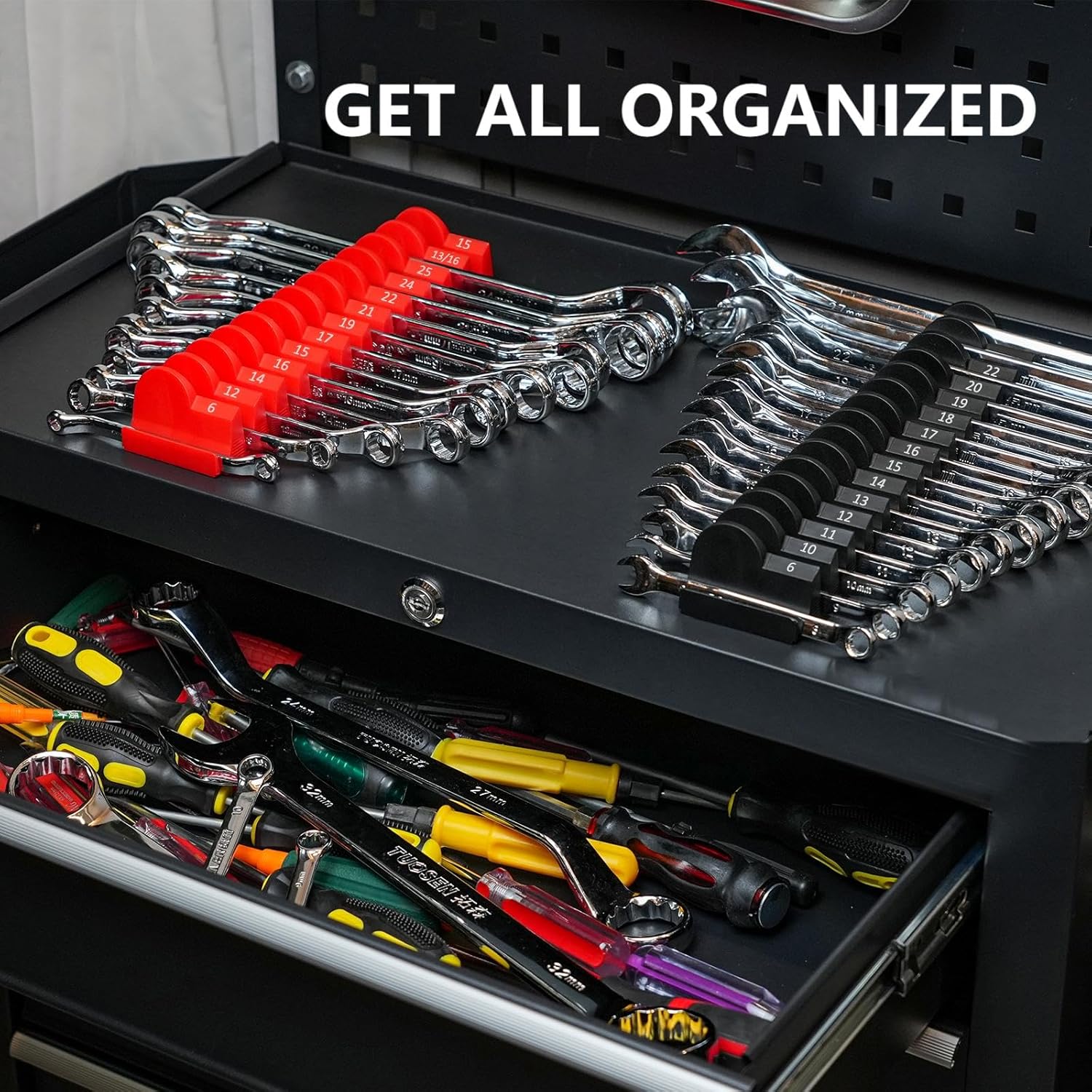 48Pcs Modular Wrench Organizer - Men Accessories Drawer ulasan dan harga