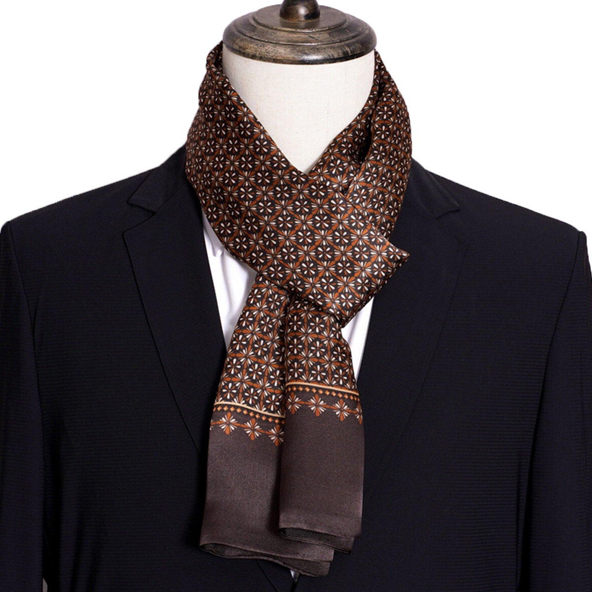 New Men's Stripe Silk Scarf Ho - Men Accessories Sale ulasan dan harga