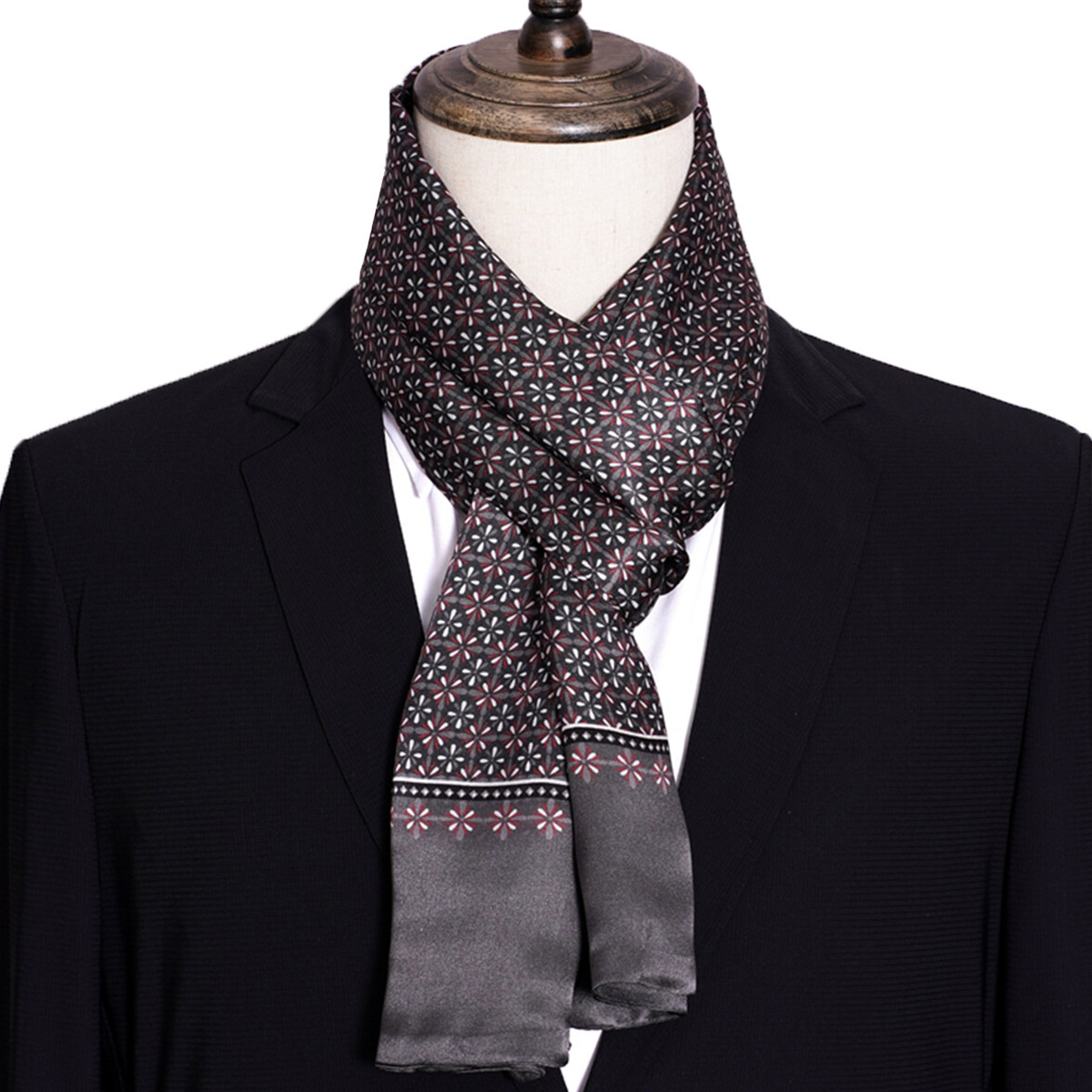 New Men's Stripe Silk Scarf Ho - Men Accessories Sale ulasan dan harga