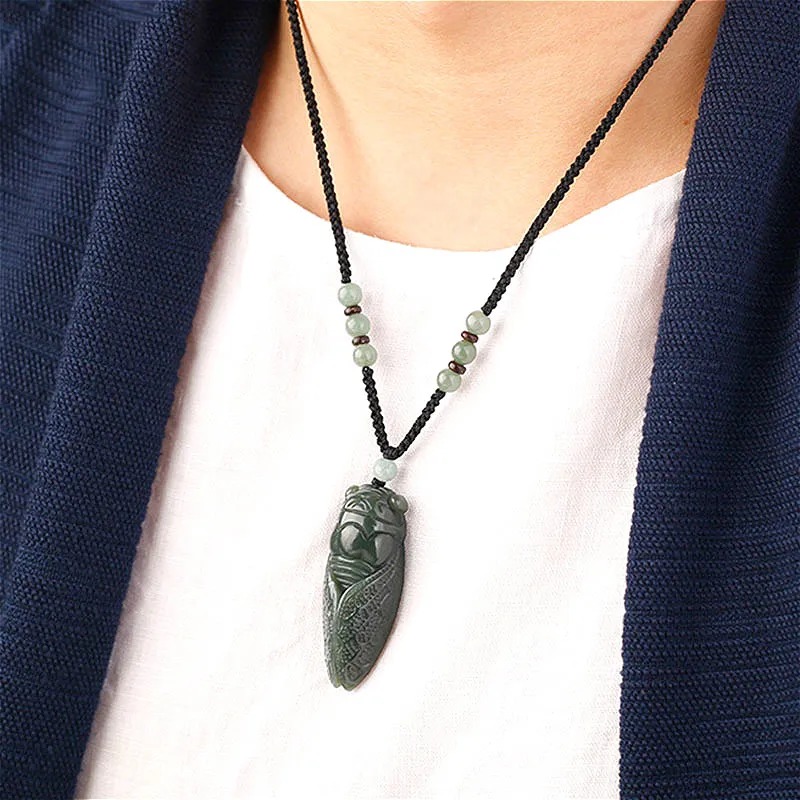 Natural Hetian Jade Cicada Pen - Men'S Mens Accessories ulasan dan harga