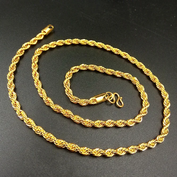 Men's AU999 24K Real Gold Neck - Men Accessories Look ulasan dan harga