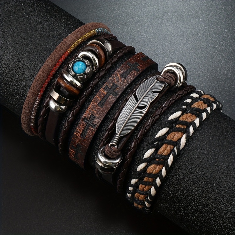Miss JQ 6Pcs/Set Vintage PU Le - Men Accessories Look ulasan dan harga