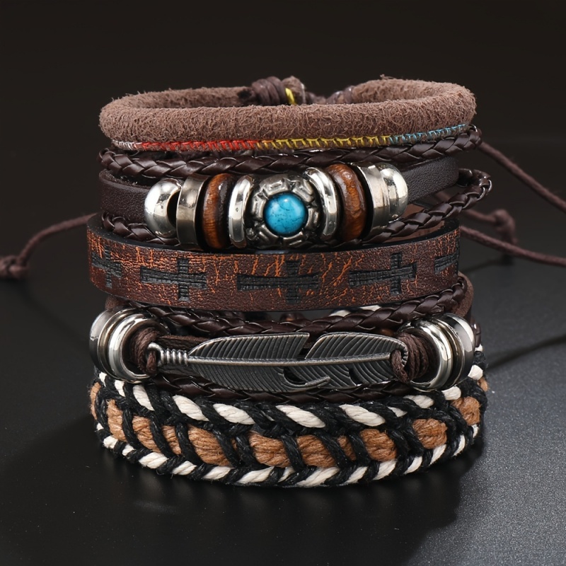 Miss JQ 6Pcs/Set Vintage PU Le - Men Accessories Look ulasan dan harga