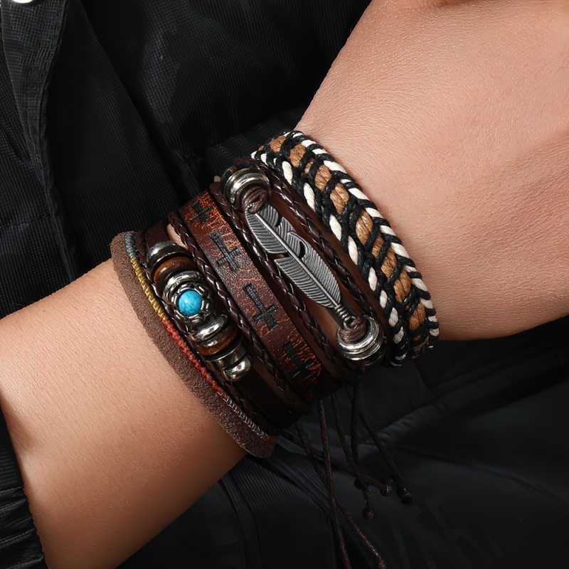 Miss JQ 6Pcs/Set Vintage PU Le - Men Accessories Look ulasan dan harga