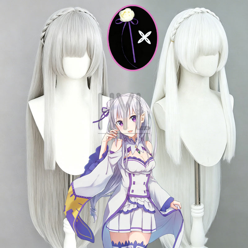 Anime Re:Zero Emilia Cosplay W - Men Accessories Look ulasan dan harga
