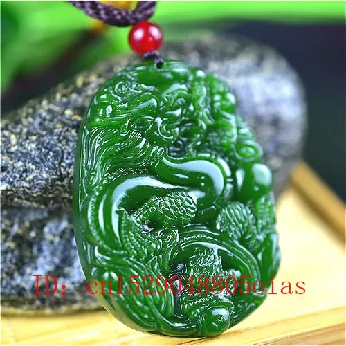 Natural Green Chinese Jade Dra - Men Accessories To Gift ulasan dan harga