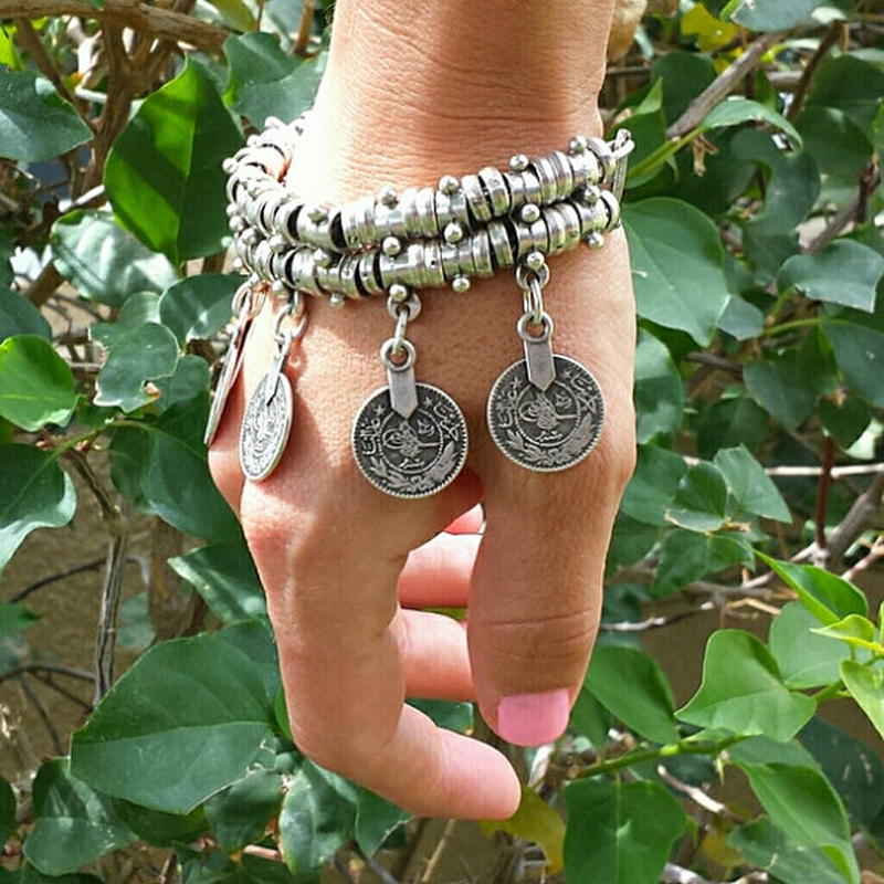 Vintage Coin Tassle Charm Brac - Men Accessories India ulasan dan harga