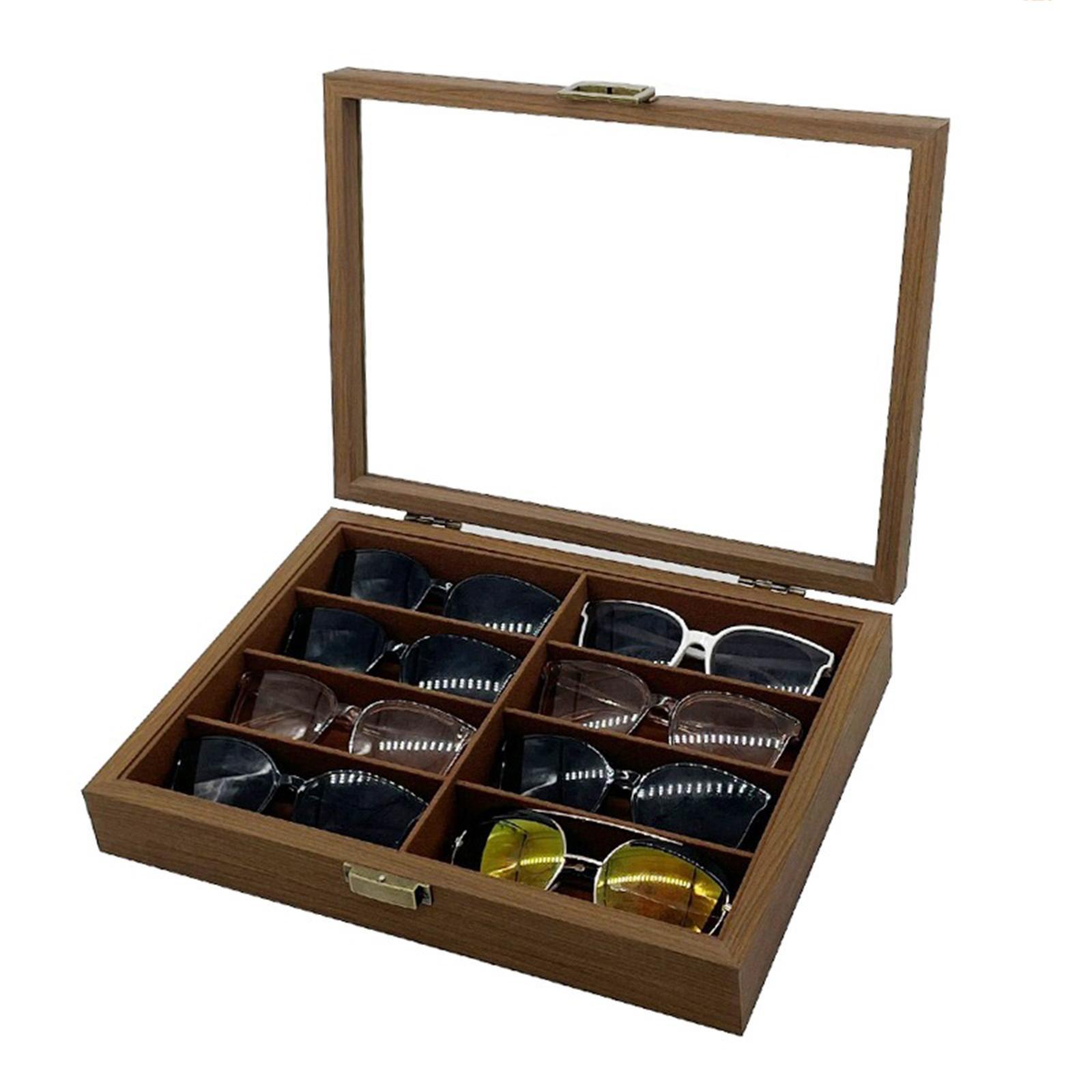 Wooden Sunglasses Organizer Bo - Men Accessories Drawer ulasan dan harga