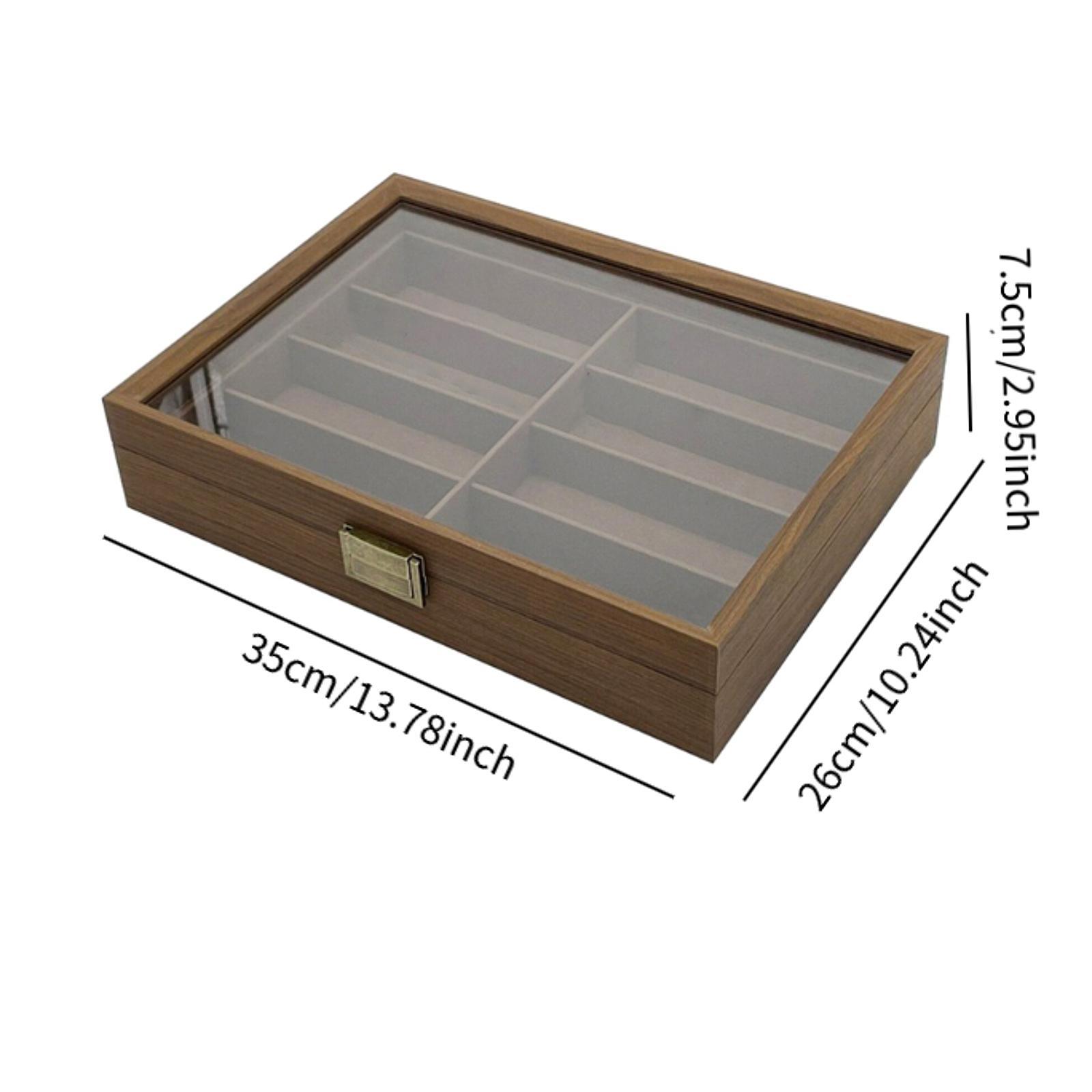 Wooden Sunglasses Organizer Bo - Men Accessories Drawer ulasan dan harga
