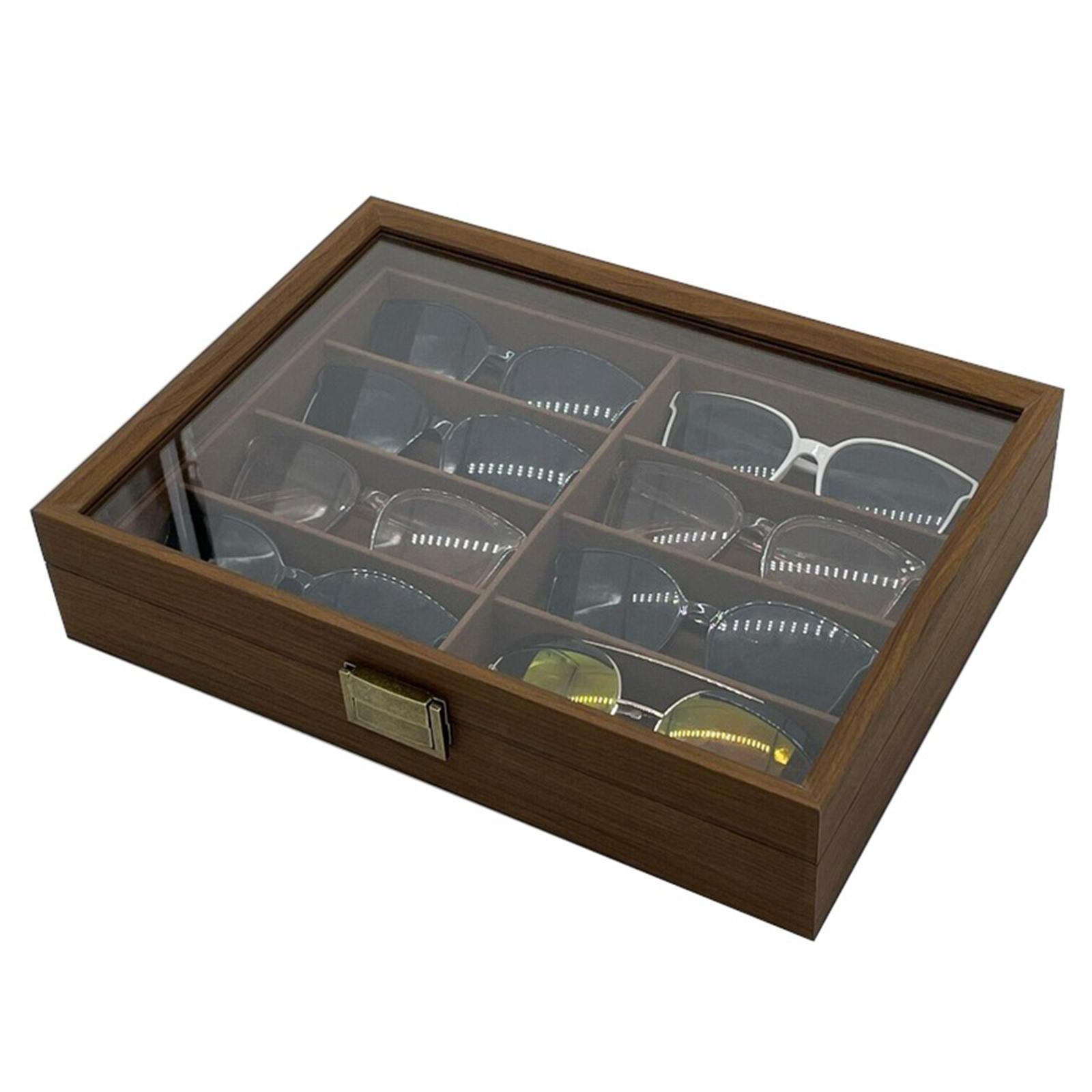 Wooden Sunglasses Organizer Bo - Men Accessories Drawer ulasan dan harga