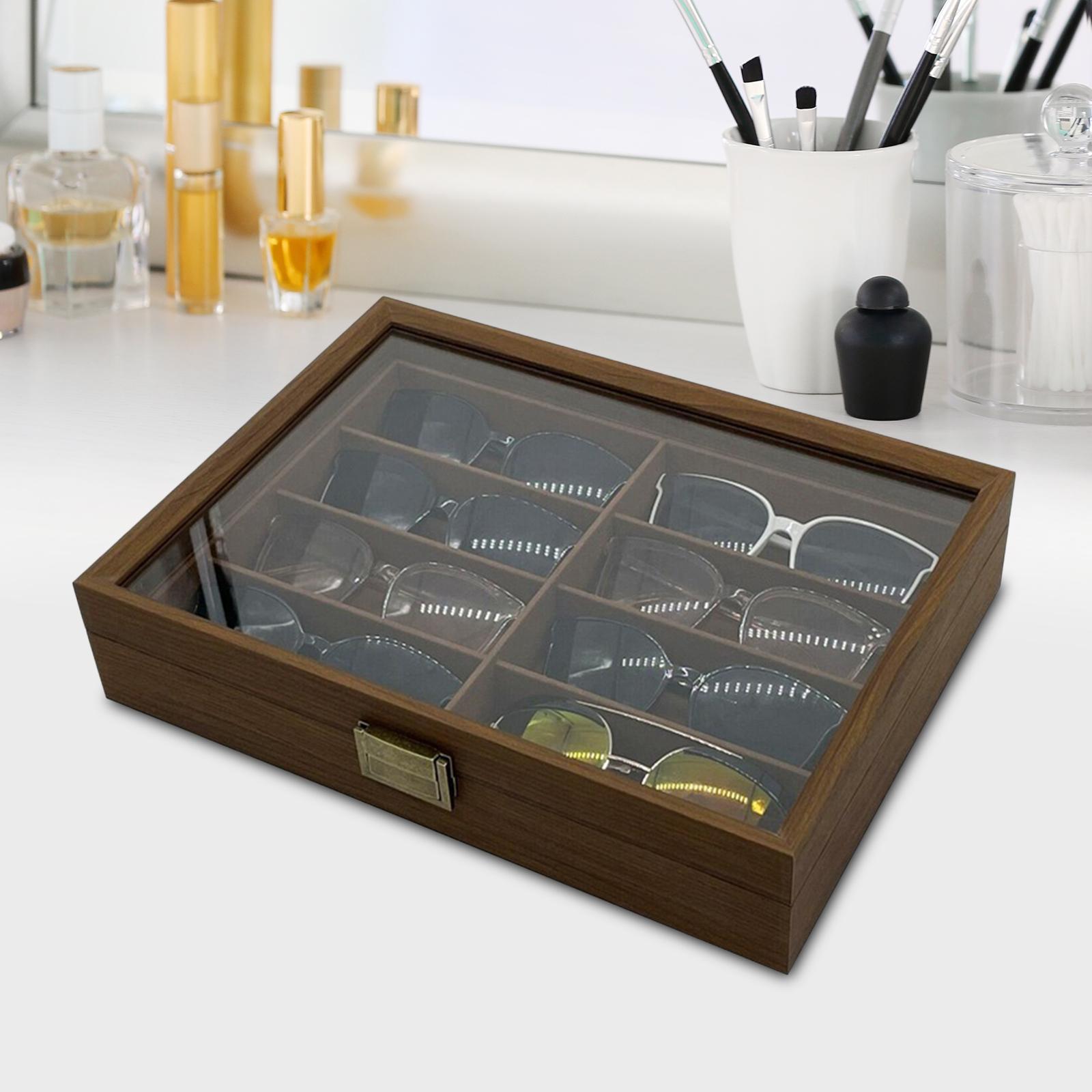 Wooden Sunglasses Organizer Bo - Men Accessories Drawer ulasan dan harga