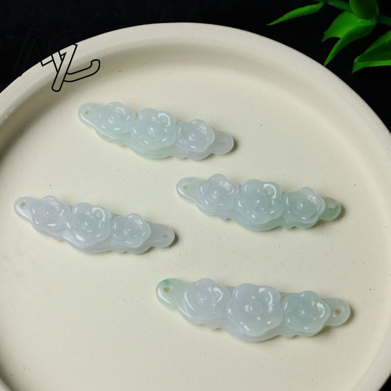 1pc Natural Jadeite Emerald Fl - Men'S Mens Accessories ulasan dan harga