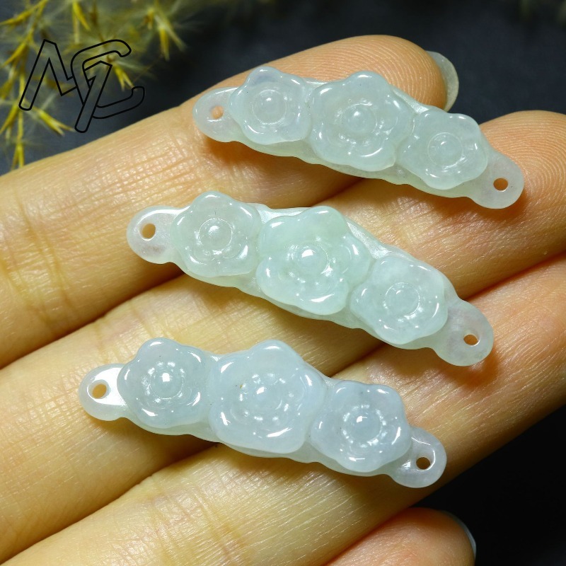 1pc Natural Jadeite Emerald Fl - Men'S Mens Accessories ulasan dan harga