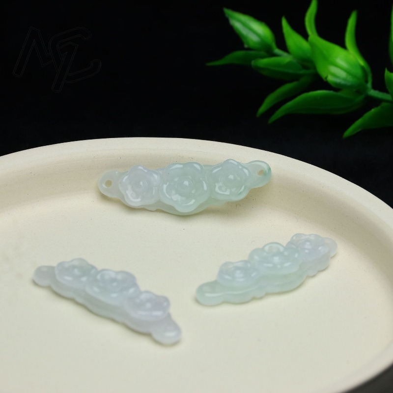 1pc Natural Jadeite Emerald Fl - Men'S Mens Accessories ulasan dan harga