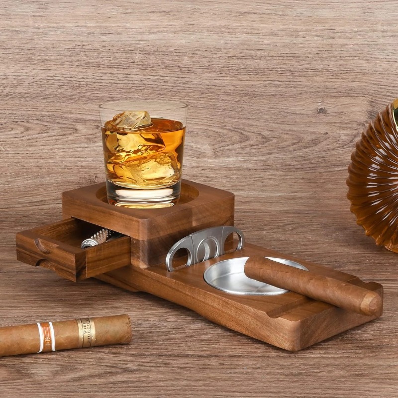 Multifunctional Solid Wood Cig - Men Accessories Drawer ulasan dan harga
