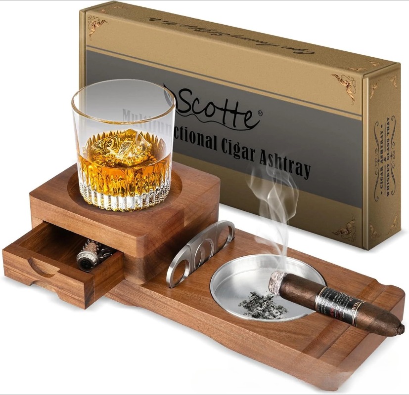 Multifunctional Solid Wood Cig - Men Accessories Drawer ulasan dan harga