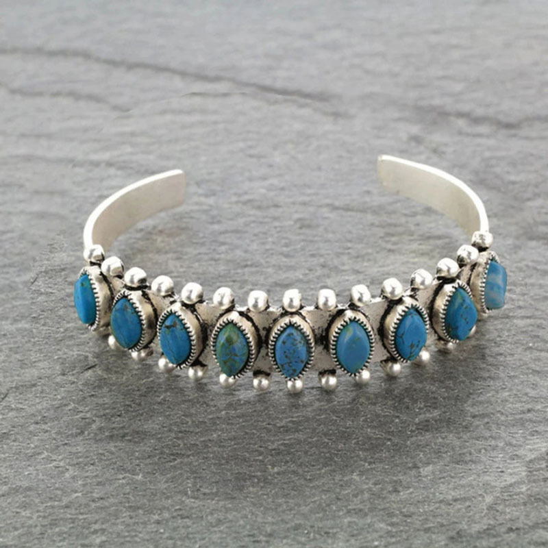 Vintage Tibet Turquoise Bracel - Men Accessories India ulasan dan harga