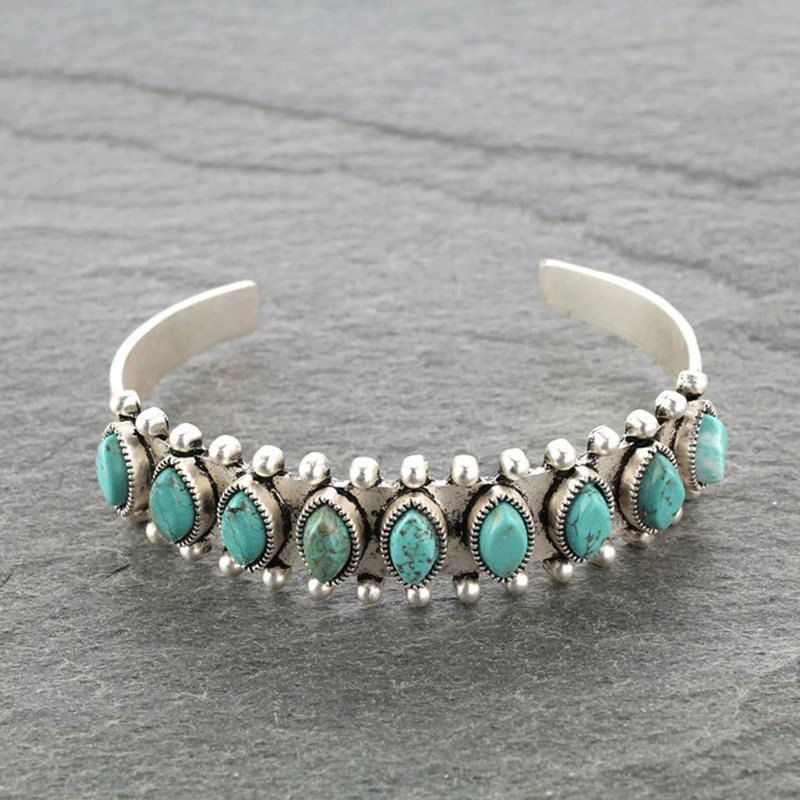 Vintage Tibet Turquoise Bracel - Men Accessories India ulasan dan harga