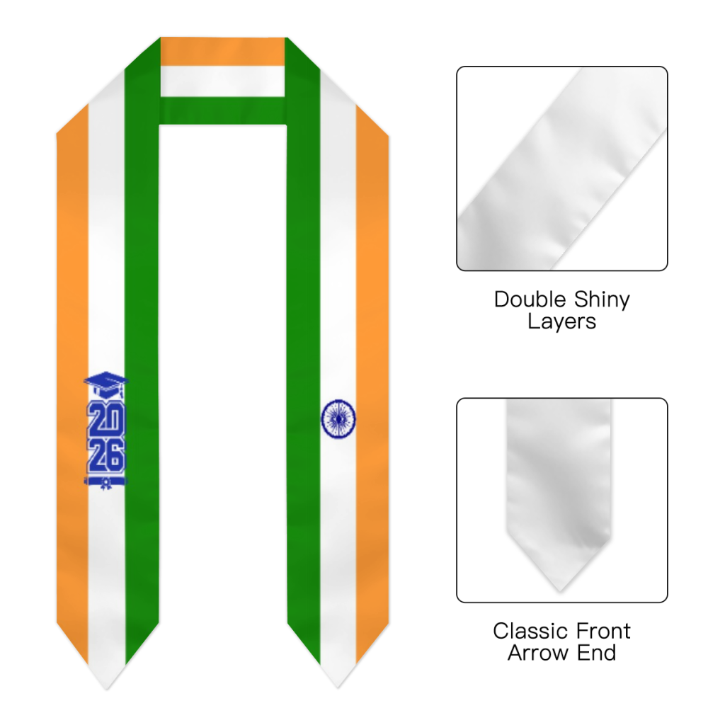 Class of 2026 India Flag Scarf - Men Accessories India ulasan dan harga
