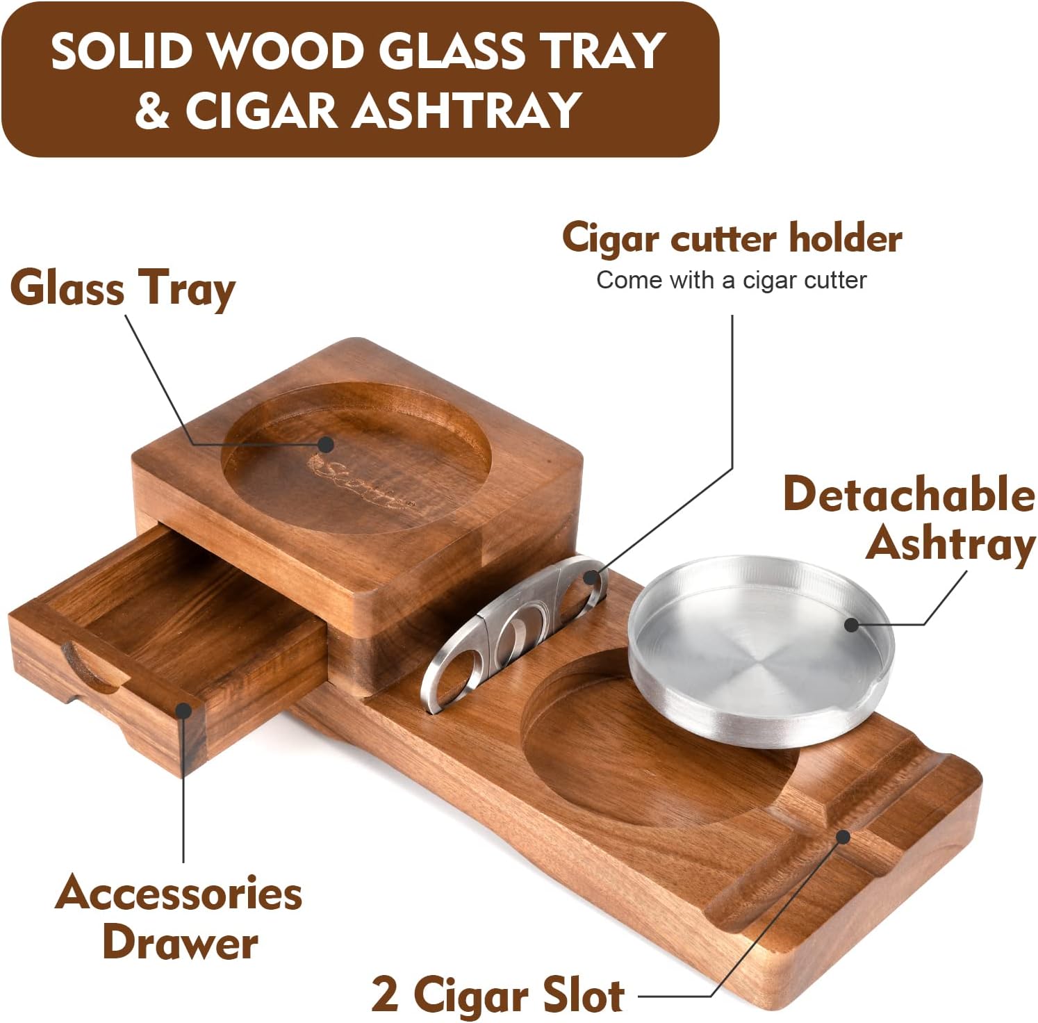 Ashtray Coaster Whiskey Glass  - Men Accessories Drawer ulasan dan harga