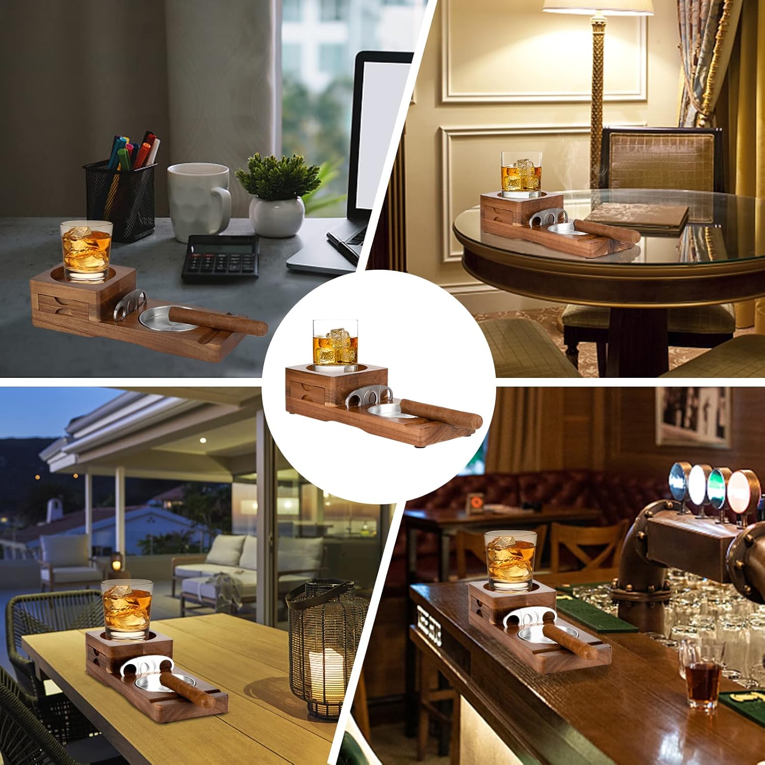 Ashtray Coaster Whiskey Glass  - Men Accessories Drawer ulasan dan harga