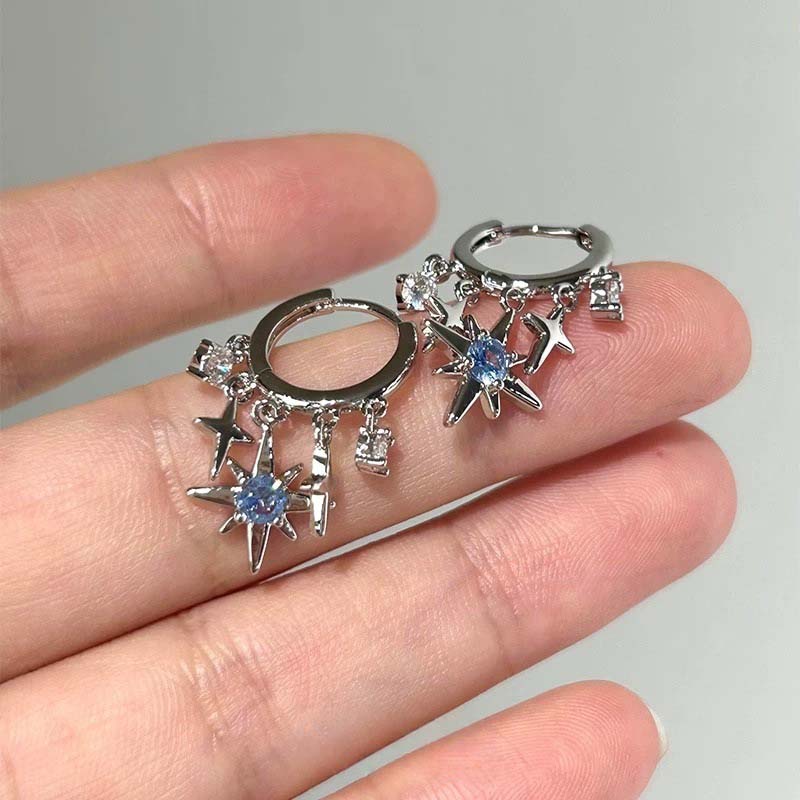 New Y2K Blue Zircon Star Tasse - Men Accessories Sale ulasan dan harga