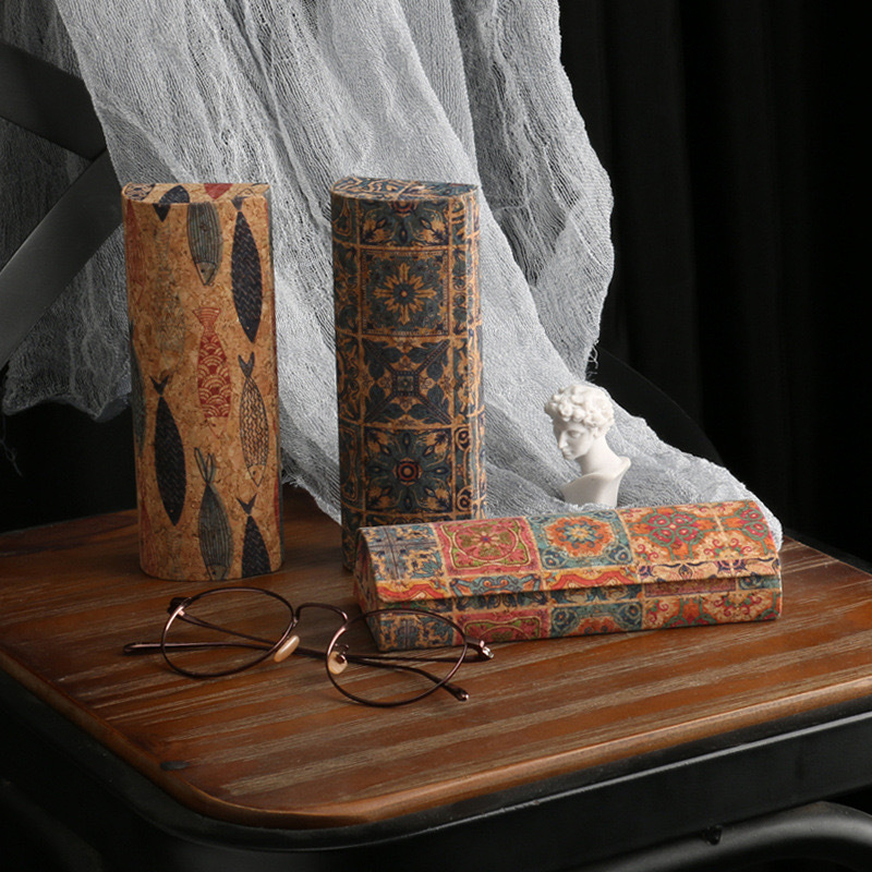 **Natural Cork Glasses Case Ha - Men Accessories Look ulasan dan harga