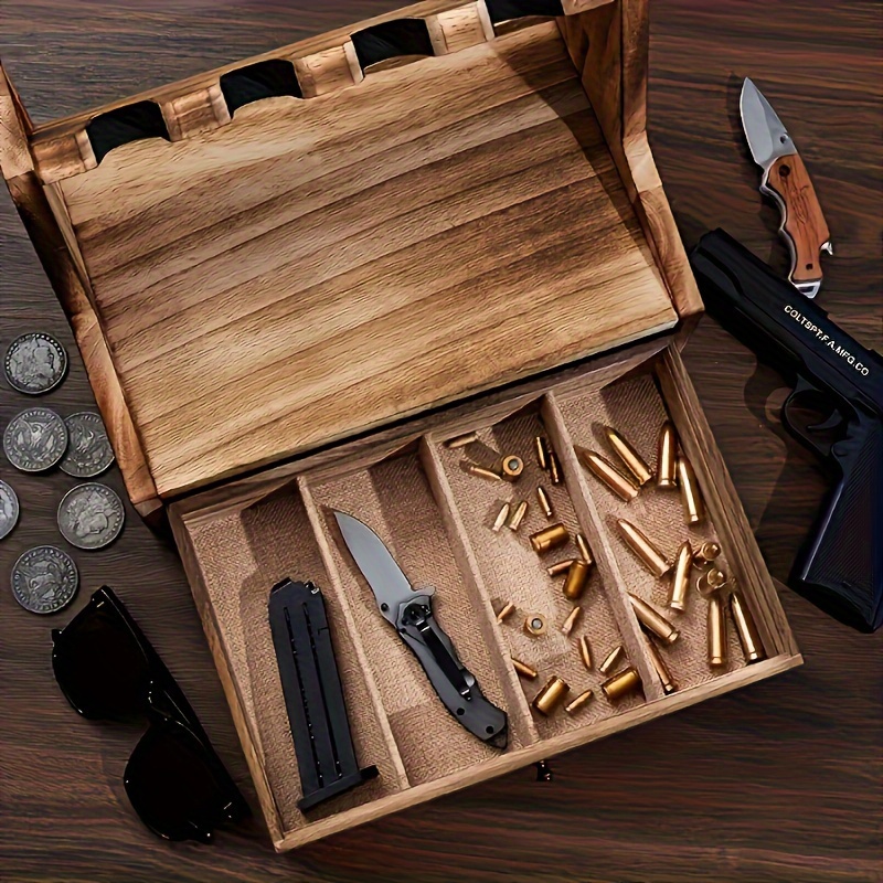 Solid Wood Pistol Storage Stan - Men Accessories Drawer ulasan dan harga