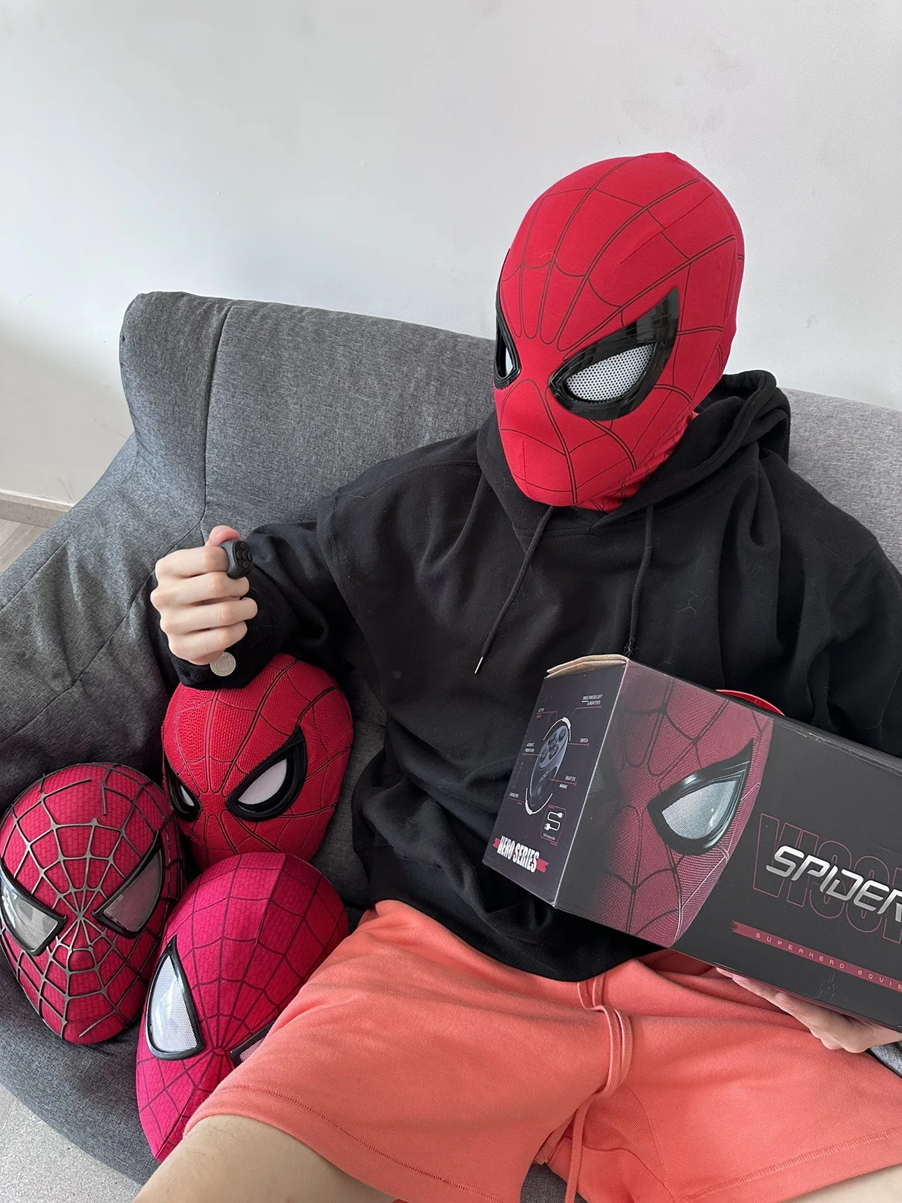 1:1 Spider‑Man Helmet Mask wit - Men Accessories Collection ulasan dan harga
